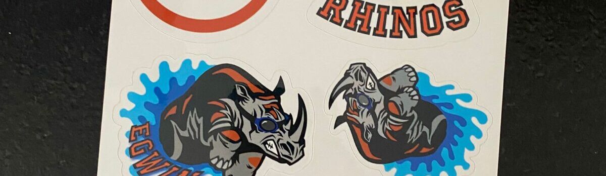 Stickervel met RZC-logo en Rhino-logo